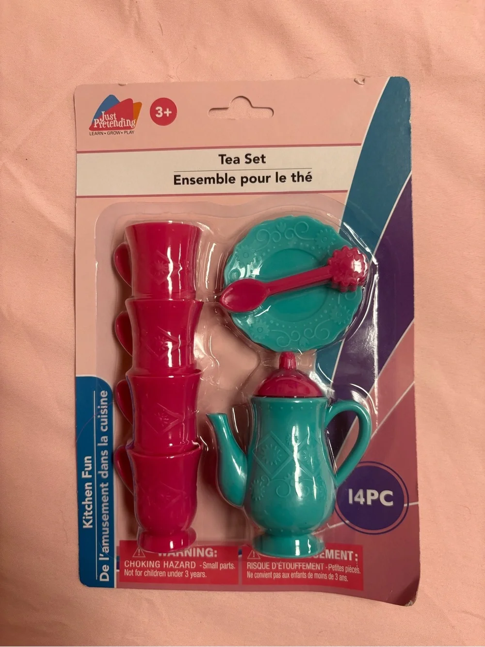Lot of 4 Just Pretending 14 Piece Kids Tea Set Pretend Play Toy Sealed